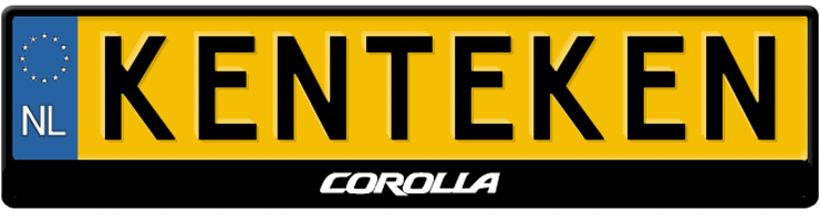 Corolla logo kentekenplaathouder