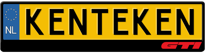 VW GTI Logo kentekenplaathouder uitstekend