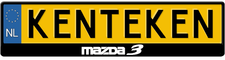 Mazda 3 logo kentekenplaathouder