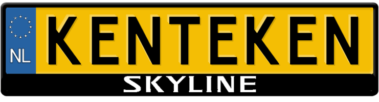 Nissan Skyline logo kentekenplaathouder