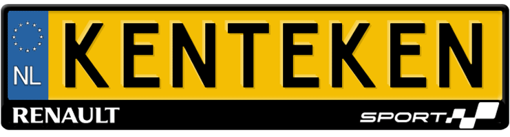 Renault Sport logo kentekenplaathouder