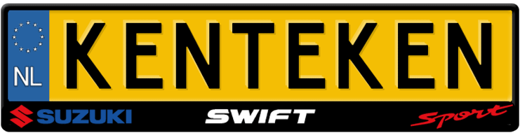 Suzuki Swift Sport logo kentekenplaathouder