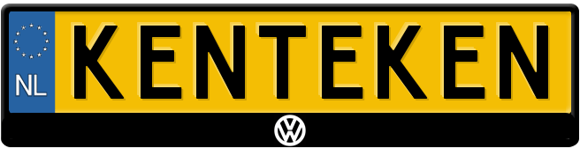 VW logo kentekenplaathouder uitstekend