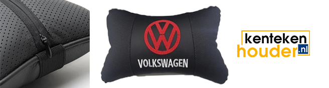 VW logo en tekst links kentekenplaathouder